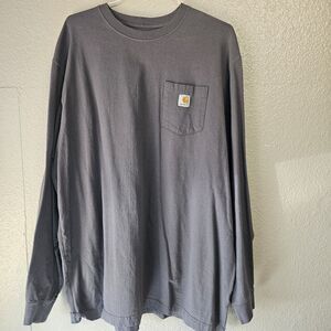 Carhartt K126 Basic Long Sleeve Pocket T Shirt Mens 2XLT Gray Gorpcore U508